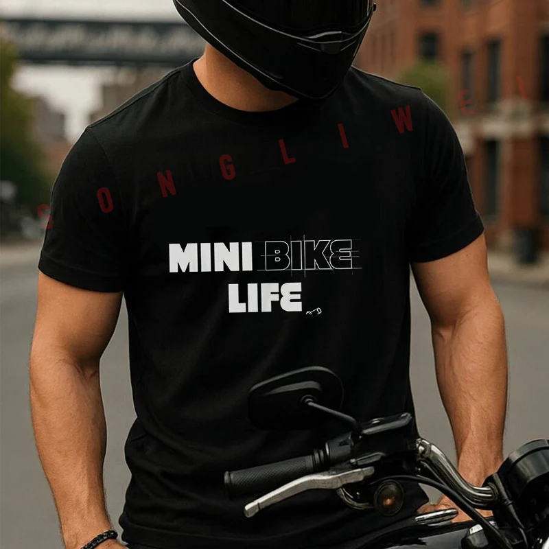 

Vintage Mini Bike Graphic T-Shirt Motorrad Fans Moto New Fashion Summer Cotton Men Short Sleeve O-Neck T Shirt