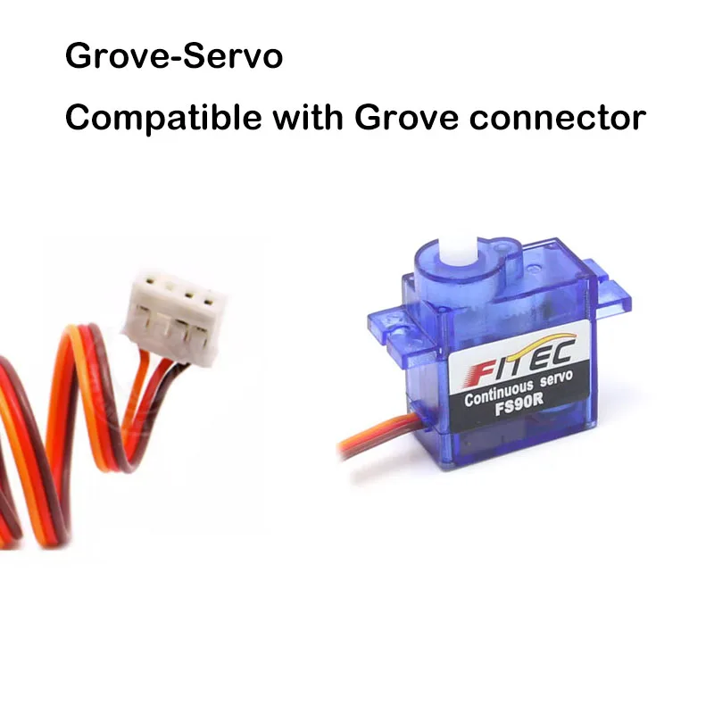2 Buah Motor Servo Mikro Robot Mobil Cerdas Feetech FS90R Roda Dengan Mobil Rc Kompatibel Dengan Konektor Grove Seeed