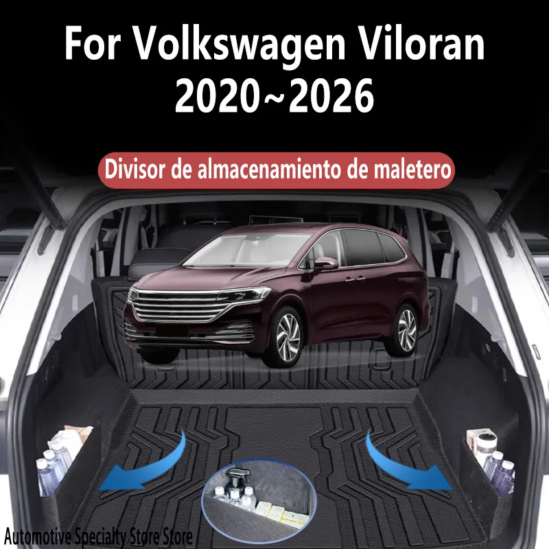 

For Volkswagen Viloran 2020~2026 2025 Trunk Storage Partition Thickening Storage Auto Interior Parts Organizer Car Accessories