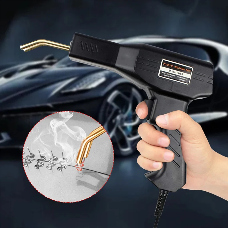 Plastic Hot Stapler Welding Machine Soldering Iron 50W Car Crack Repair Tools PVC Repairing Machine