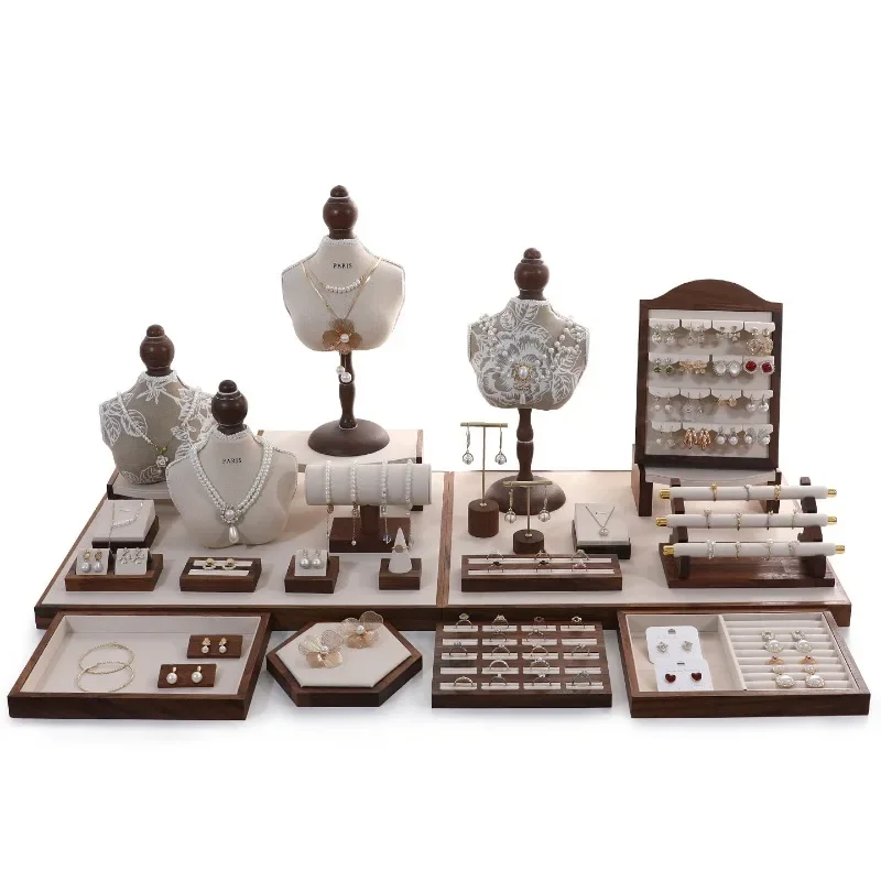 Vintage photo frame earrings model jewelry display tray necklace display stand