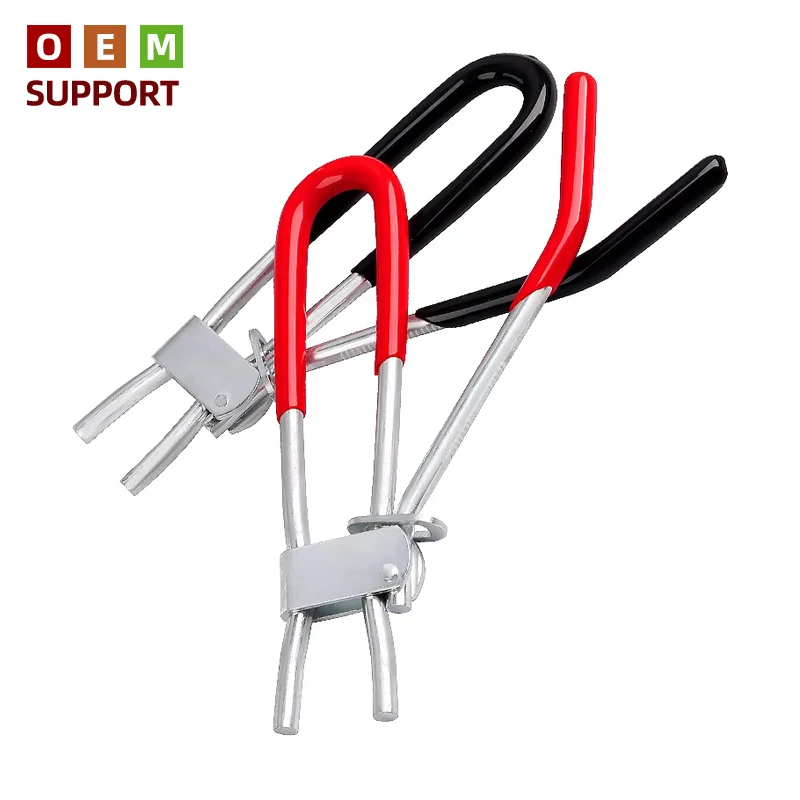 

KARLION Oil Pipe Disconnection Pliers (Red/Black) for Air Conditioning Fuel Pipes Liquid Seal Clamp
