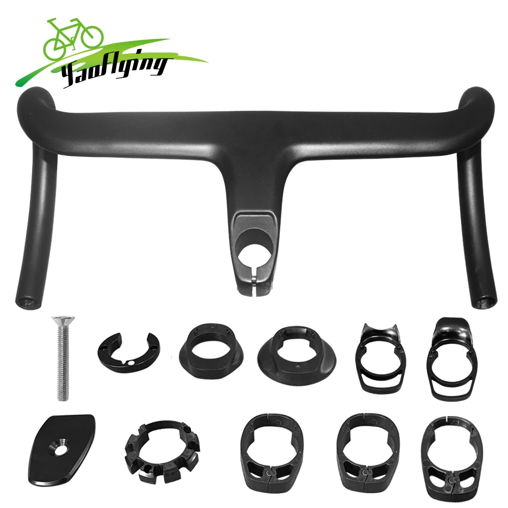 

Airwolf T1000 Full Carbon Road Bike Handlebar Inner And Outer Cables Integrated Carbon Bike Bicycle Handlebar Full Sizes Bar