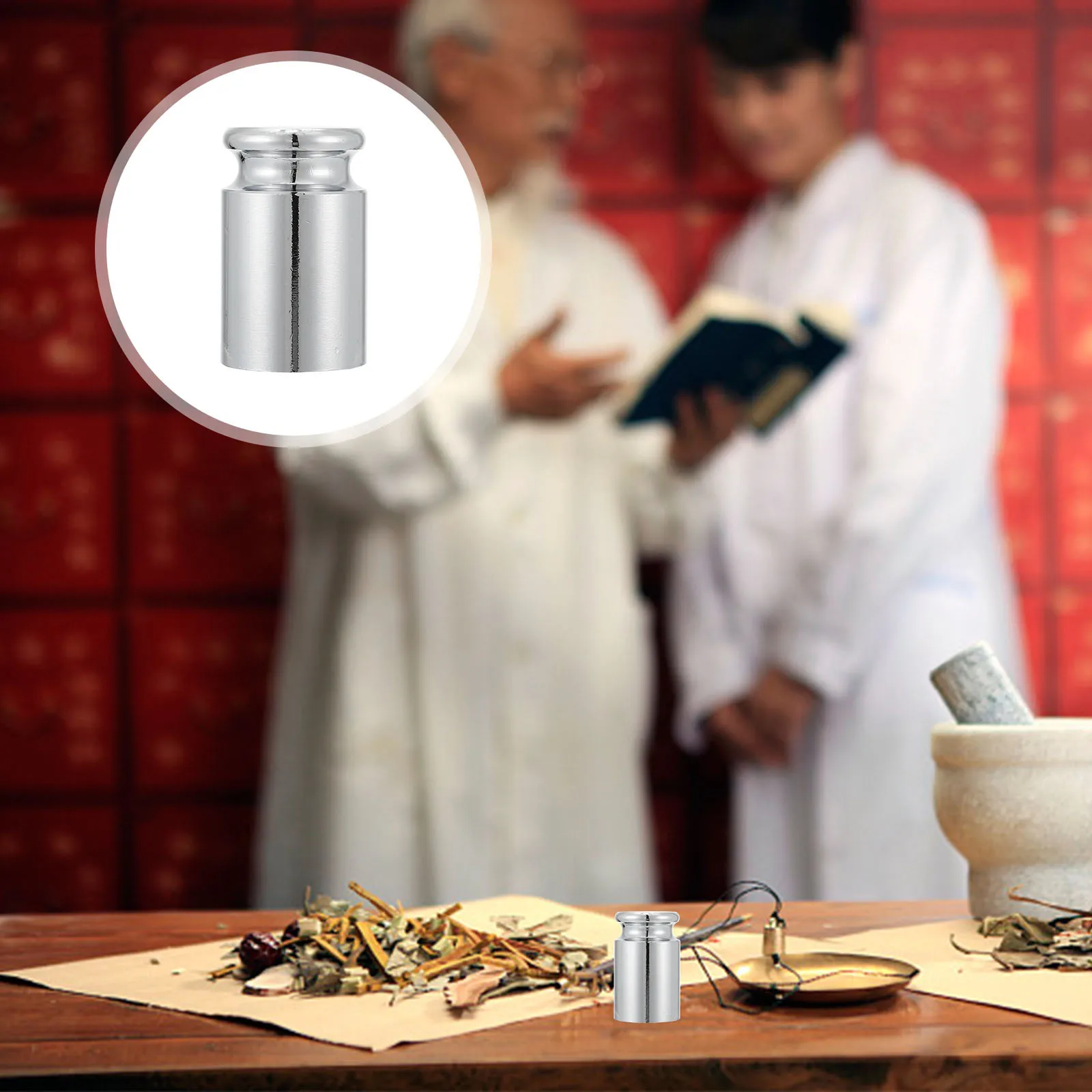 

2Pcs Chrome Plated Calibration Weights 200G Polished Steel Precision Balance Tools for Lab Commercial Educational Use Digital