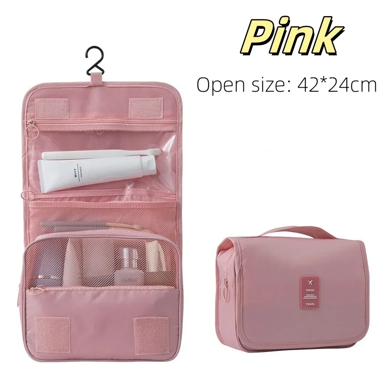 Hoge kwaliteit reismake-up tas Waterdichte toiletartikelen Organizer Dames Neceser Badkamer Haak Waszakje Haak Make-up opbergtas