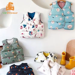 2025 Spring Autumn Winter New Warm 0-4 Years Boys Girls Thickening Outerwear Coats Kids Cute Waistcoat Duck Down Vest Jackets