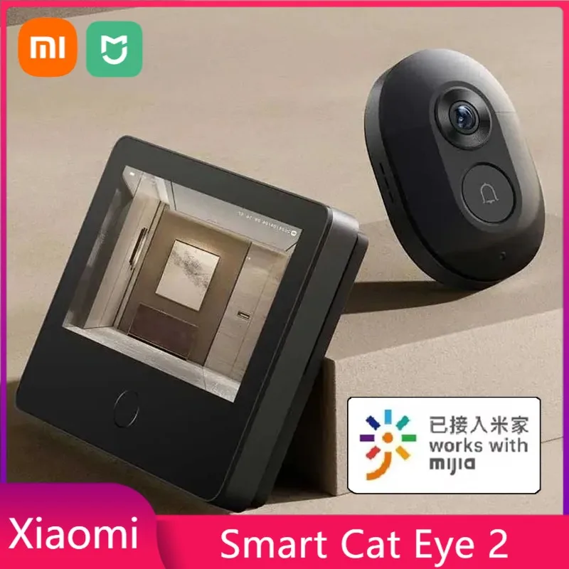 Xiaomi Smart Cat Eye 2 3MP HD 5M Infrared Night Vision 180 Wide Nngle Wireless WiFi Smart Visual Camera Work with Mijia App