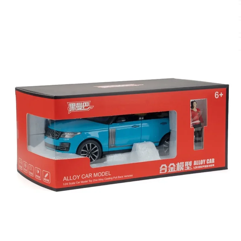 Modèle de voiture en alliage Range Rover Fifth Off Road pour enfants, son et lumière, pullback, véhicules jouets pour garçons, Diecasts Collective, décoration d'intérieur, 1:24