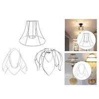 Wire Lamp Shade Pendant Bracket Lamp Shade Frame for Bathroom Kitchen Indoor