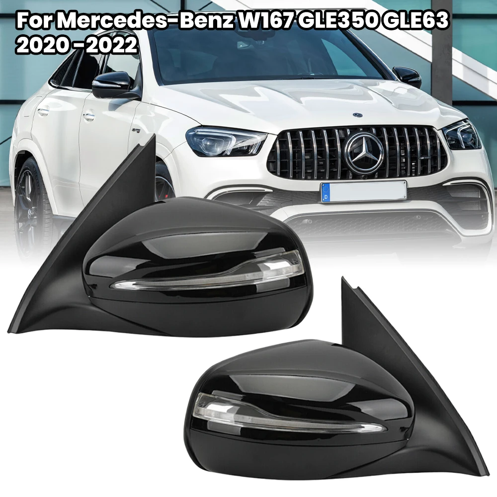 Side Rearview Mirror Assembly For Mercedes-Benz W167 GLE350 GLE63 2020 2021 2022 With Blind Spot Door Mirror Car Accessories