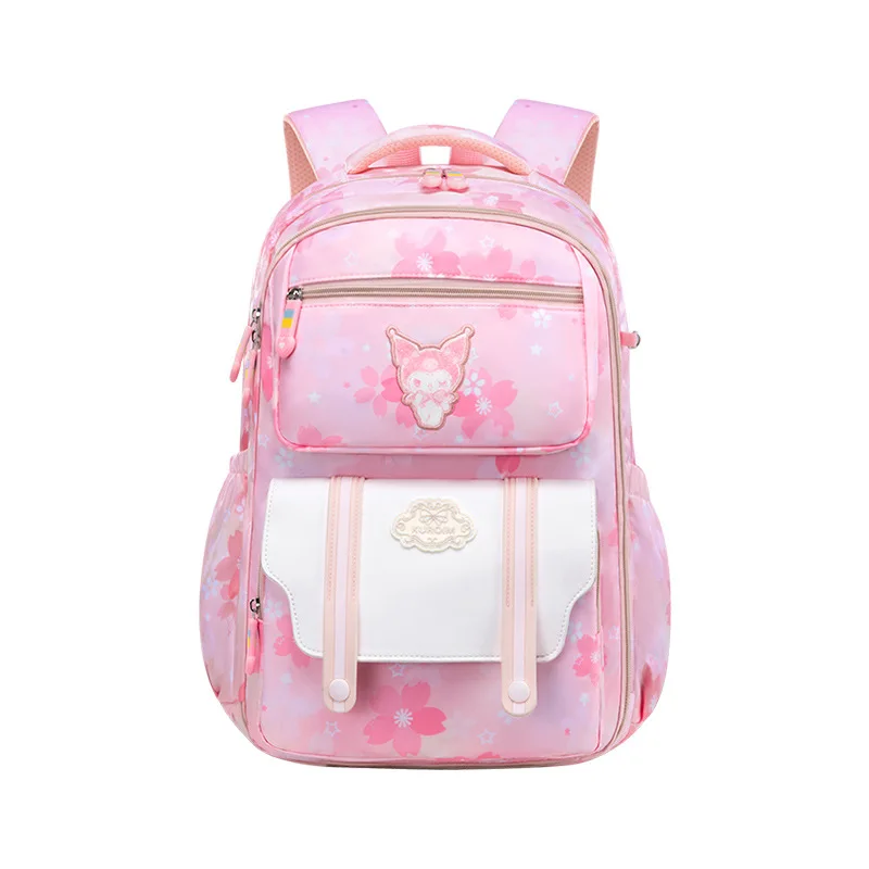 Sanurgente Kulomi-Cartable de dessin animé pour filles, sac à double épaule, sac à porte latérale résistant à l'usure, réduction de la charge, confortable, mignon, nouveau