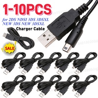 1-10PCS 1M USB Data Charger Charging Power Cable Cord for DSi NDSI 3DS 2DS XL/LL New 3DSXL/3DSLL 2dsxl 2dsll Game Power Line