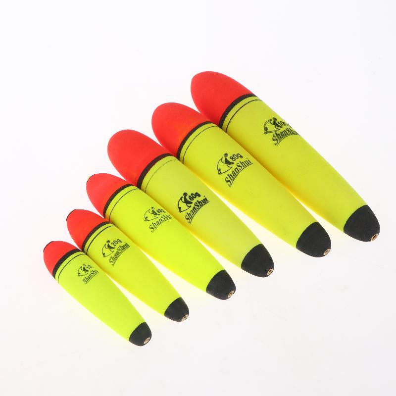  New 1/3Pcs Foam Plastic Sea Rock Fishing Striking Floats EVA Fishing Float 10-120g Lure Weight Light Stick DIY Accessories 