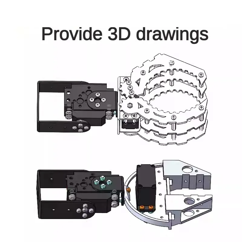 2 Dof Mechanical Arm Gripper PWM Servo Control 170mm Opening Claw Handling Competition DIY Kit Programmble Robot Arm Accessories