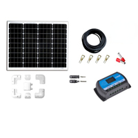 Stock available in Europe Solar Energy System Portable off grid 50w solar energy power panel kit 50W 12V mono rigid solar panel