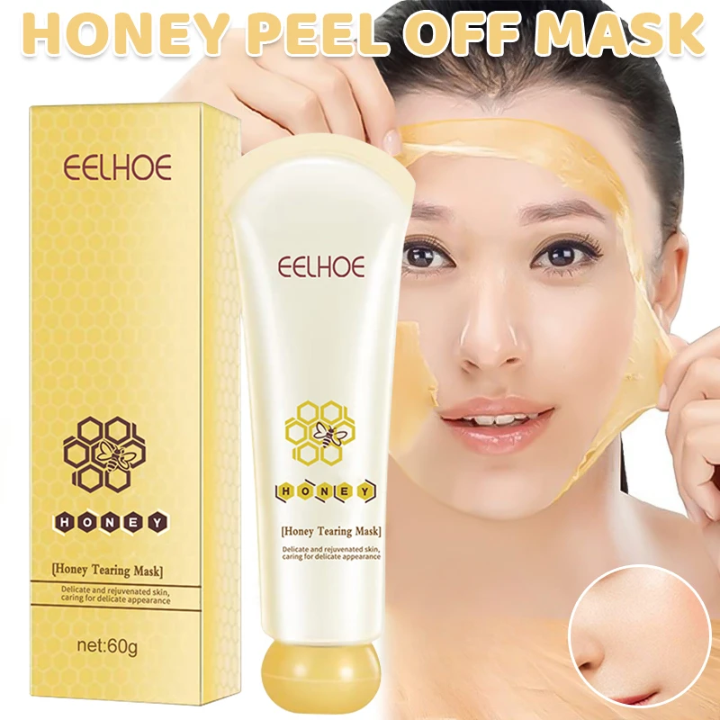 Honey Tearing Mask Shrinks Pores Peel Off Mask Deep Clean Remove Dead Skin Blackhead Oil Control Pores Facial Whitening Mask