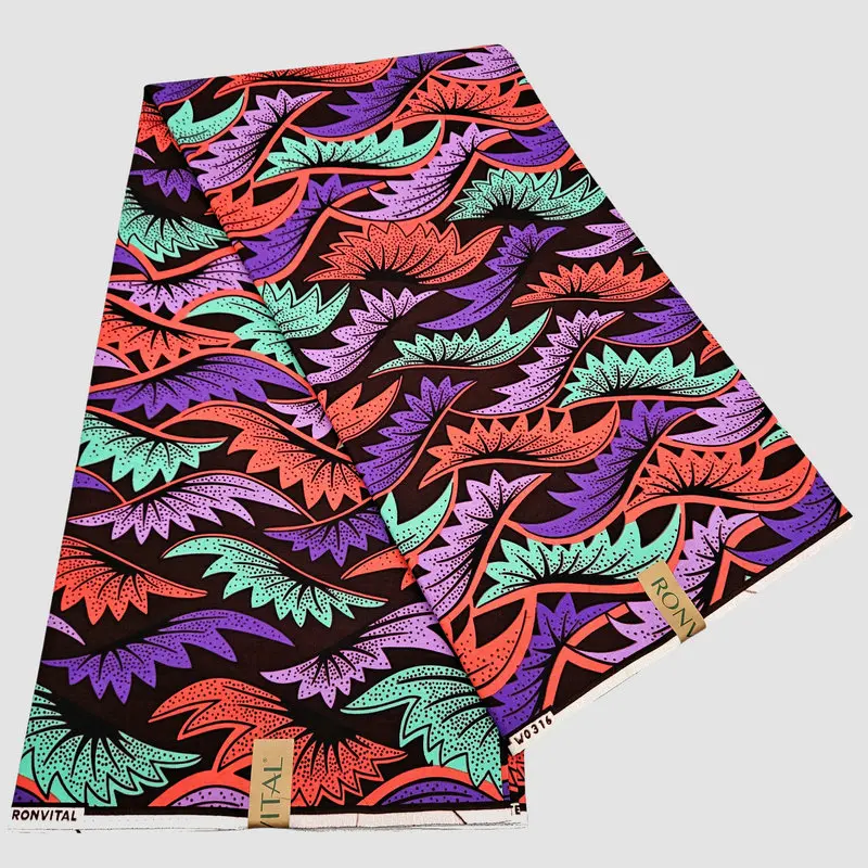 

New design high quality 100% cotton wax printed fabric African Ankara loincloth 6 yards per piece