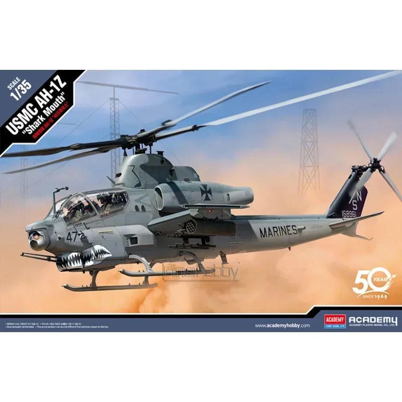 Academy 12127 1/35 escala American AH-1Z Shark Mouth helicóptero montaje diy juguetes modelo Kit