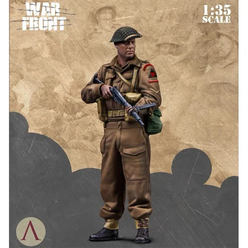 1/35 Scale Resin Soldier Model - II Captain GK White Scene Handmade Resin Statue Collectors