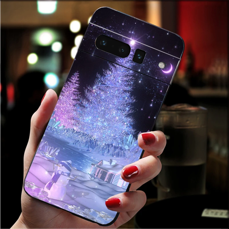 شجرة عيد الميلاد قضية الهاتف لجوجل بكسل 10 9 برو XL 9A 8 7 6 برو بكسل 8A 7A 6A بكسل 8 7 6 5