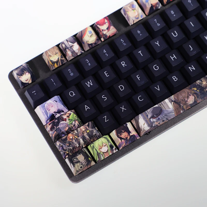 Girls Frontline 108 Key Caps PBT 5-side DYE Sublimation Cherry Profile MX Cross Axis Switch Keycap Mechanical Keyboard Game Gift
