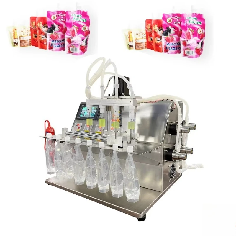 

Spout Bag Semi-automatic Juice Filling Machine for Liquid Water Oil Milk Beverage,filling Laundry Detergent Machine