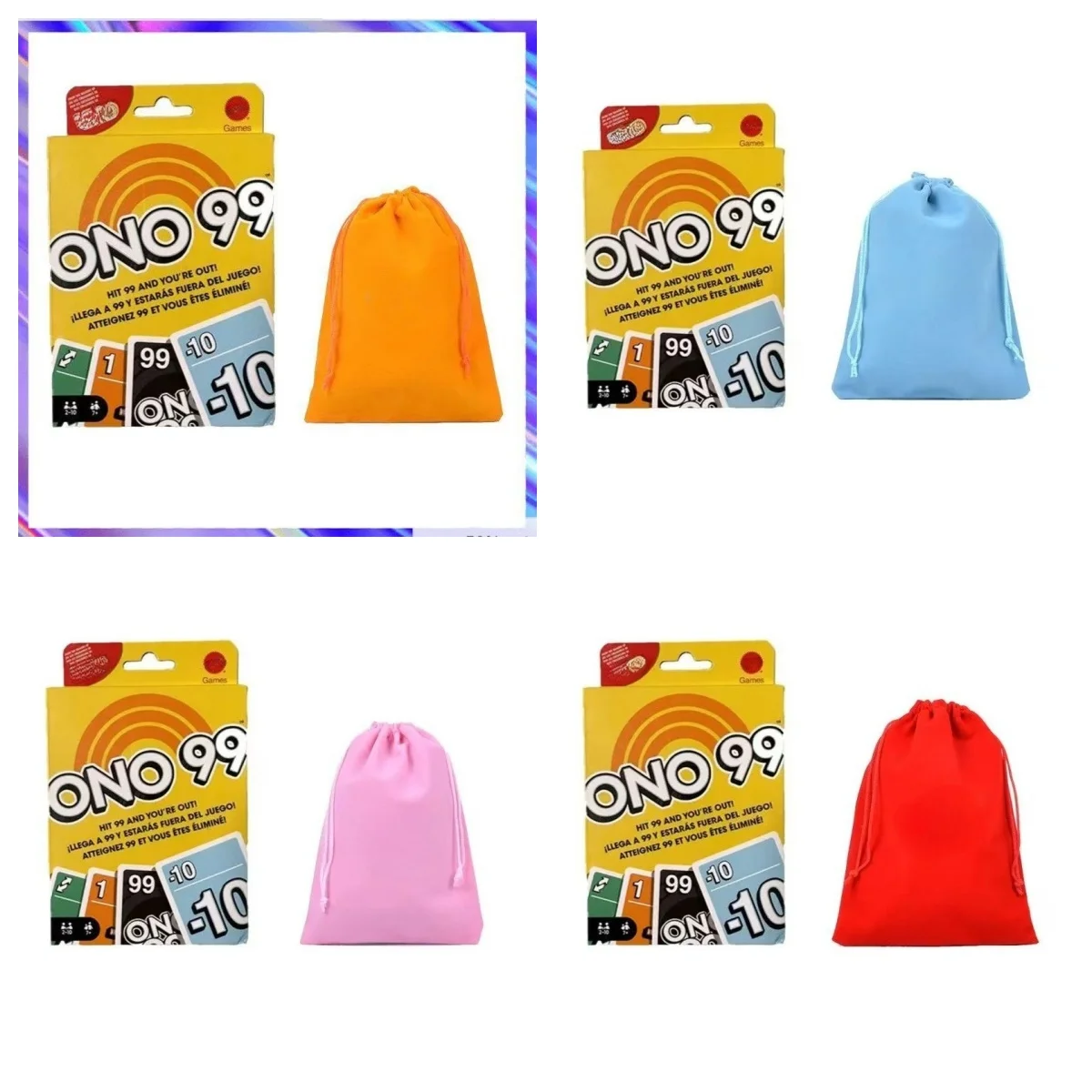 Kreatywna Kawaii Flip Flex No Mercy ONO99 Torba na karty, kosmetyki, urocze płócienne worki ze sznurkiem, torebki na słodycze, woreczki dla dzieci, prezent