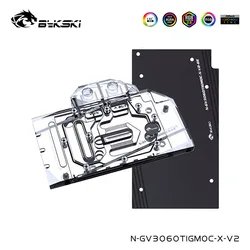 Bykski Water Block For GIGABYTE Geforce RTX 3060 TI /3060/3050 GAMING,EAGLE,VISION OC,With Back Plate Cooler,N-GV3060TIGMOC-X-V2