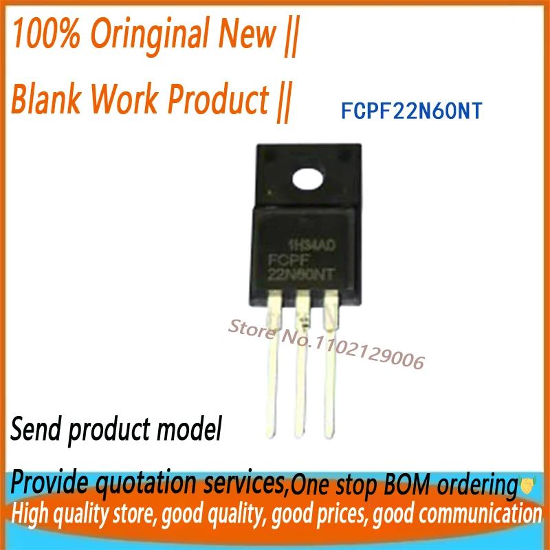 

Новый оригинальный FCPF22N60NT 22N60NT TO220F 22N60 22A 600V TO-220F