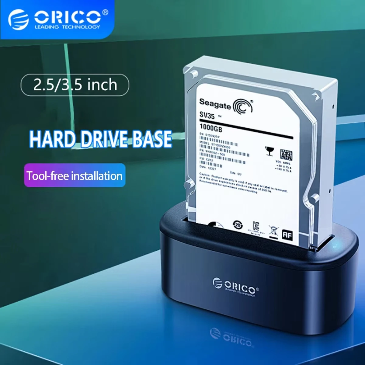 

Док-станция ORICO для жесткого диска USB 3.0 для док-станции SATA HDD для 2,5/3,5-дюймового корпуса SATA HDD и док-станции для жесткого диска SSD
