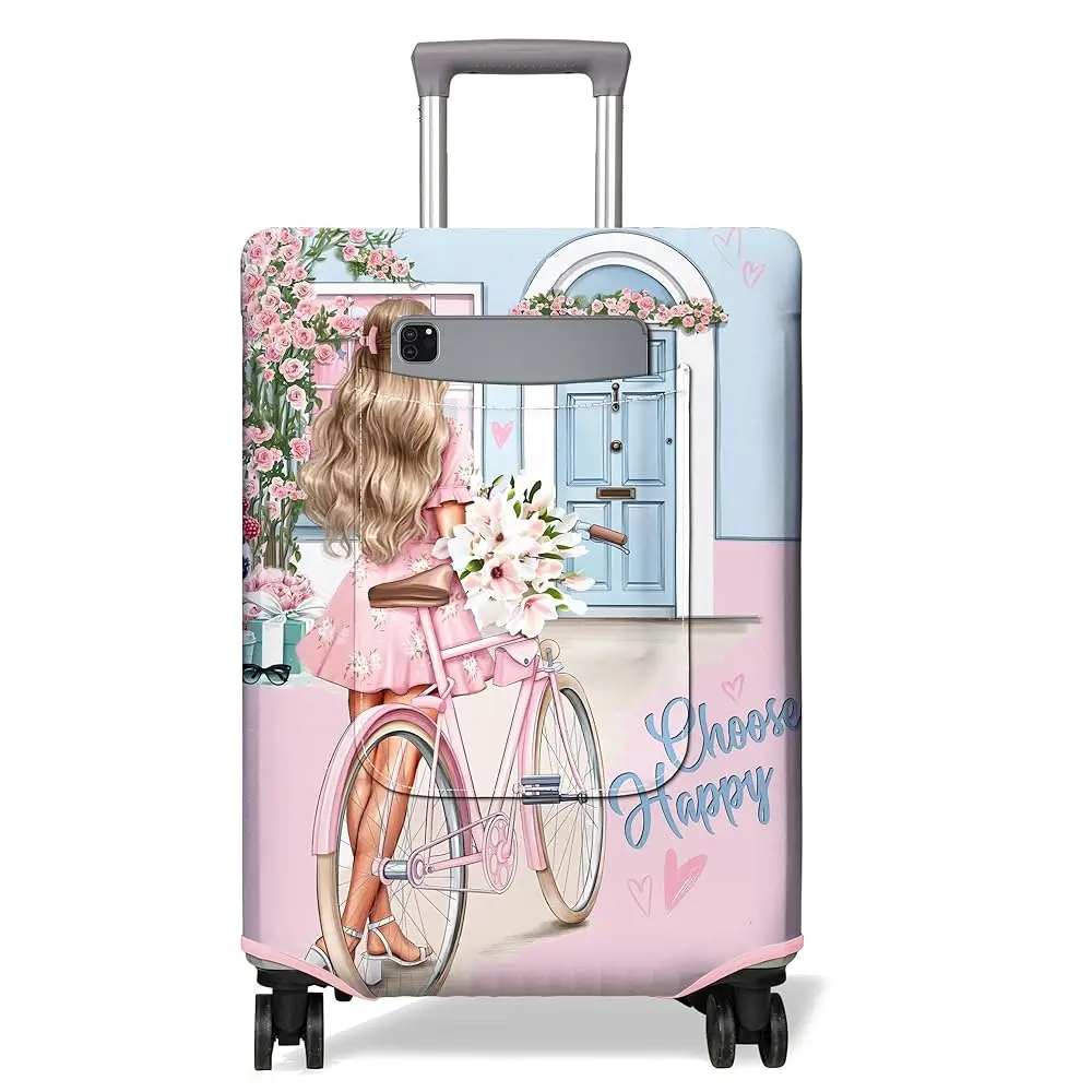 

Free ShippingTravel Luggage Cover Suitcase Girl Protector Storage Fits 18-32 Inch Suitcase Flower Luggage Protector Wheel Covers