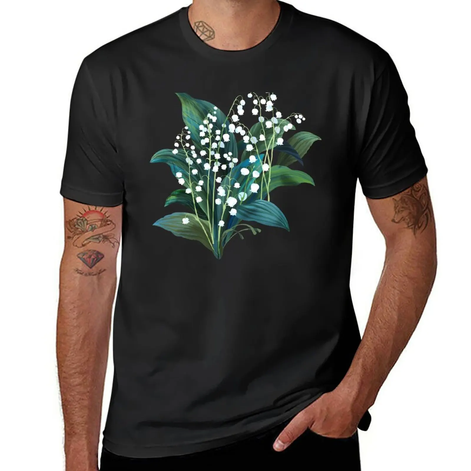 New Lily of the valley T-Shirt anime graphics t shirt t shirt man heavyweight t shirts for men