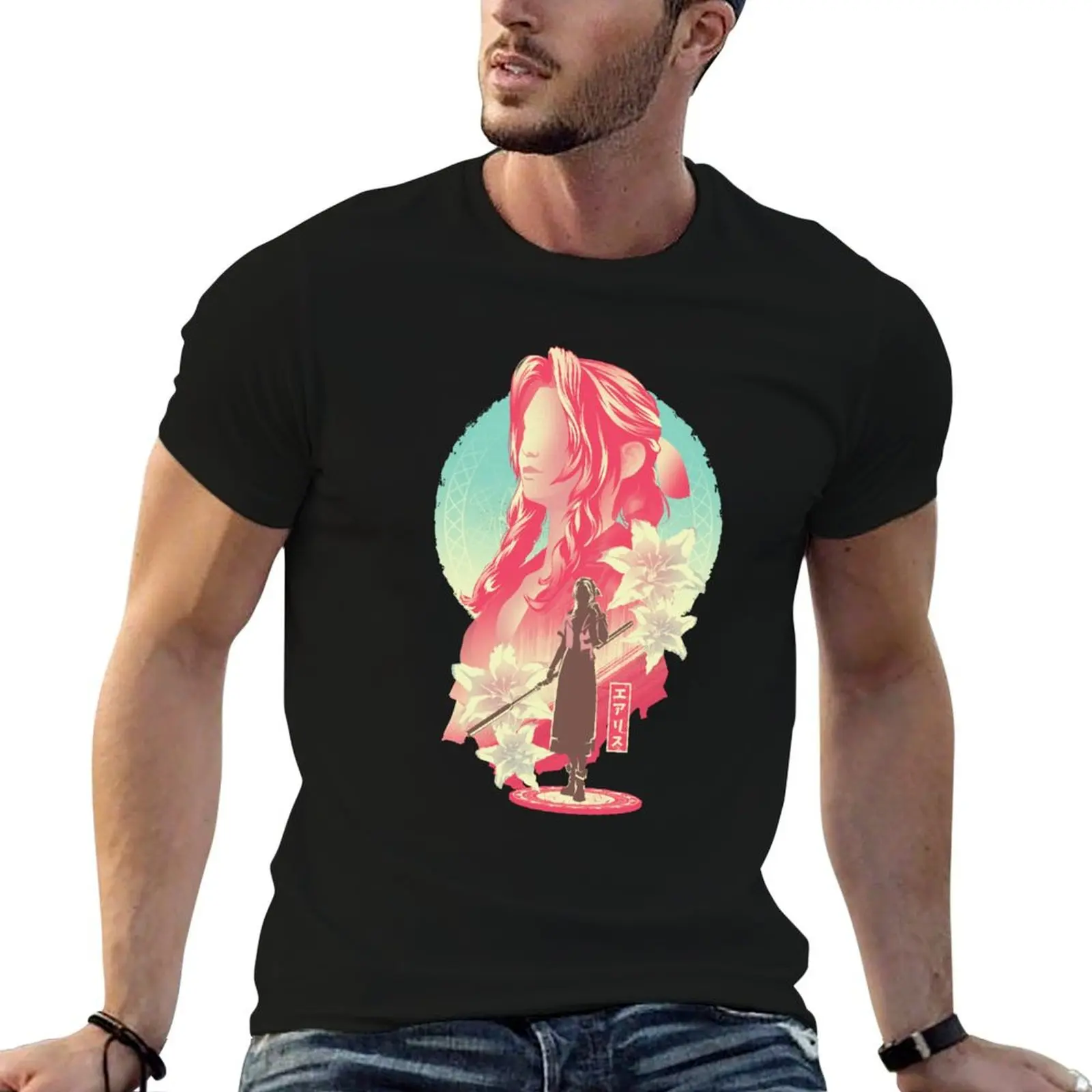 

cotton shirts shirt The t percent v3 graphic Flower 100 for t Girl Aerith T-Shirt man for man