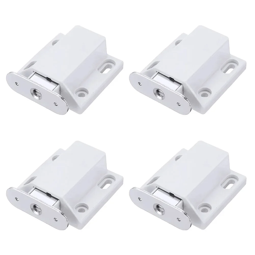 4x Cabinet Magnetic Catches Push To Open Latches Pressure Touch Release Magnet Latch Lock Drawer Pressure Catches