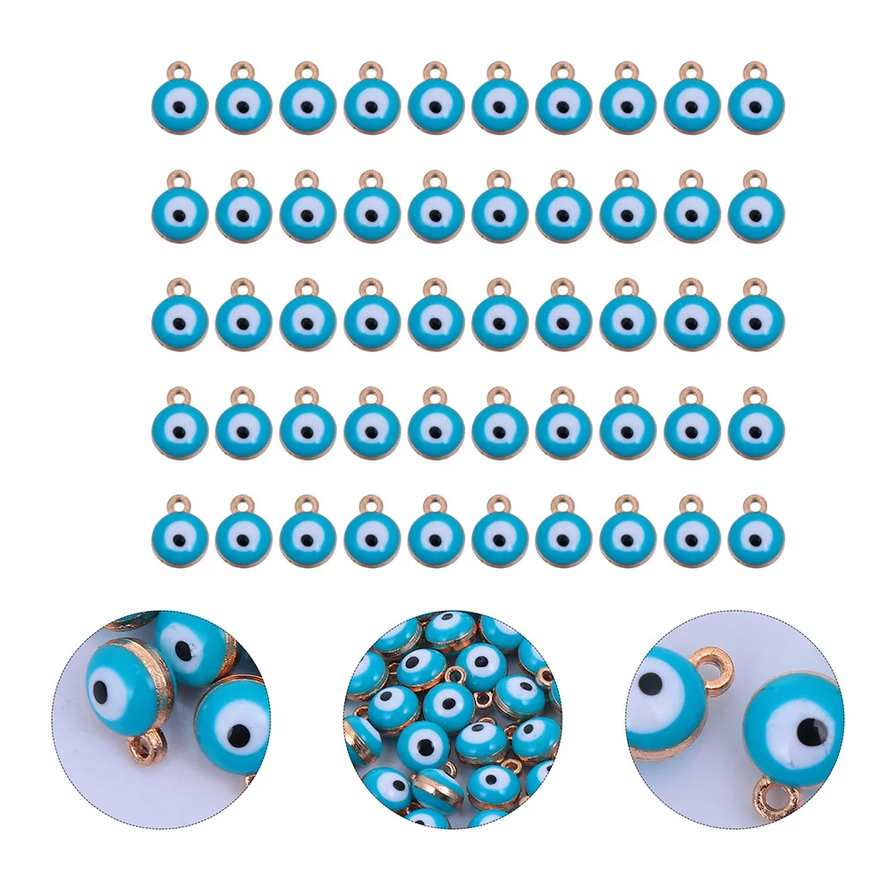 

50Pcs Evil Eye Charms Alloy Creative DIY Jewelry Making Pendants Necklace Bracelet Earrings Beads Accessories Evil Eye Charms