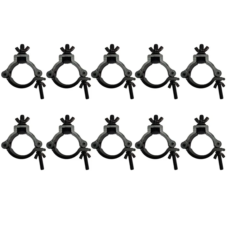 

10 pcs Aluminum Alloy Stage Light Clamp Fixtures Hook Brackets Heavy-duty Hooks Theater Lighting 48-51mm 100kg Stage Light Hooks