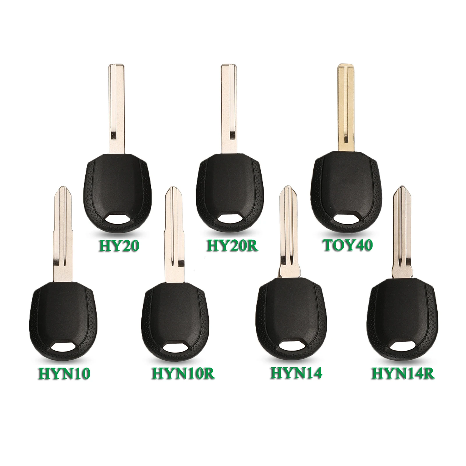 

jingyuqin For Hyundai Accent I30 IX35 Sonata NF Elantra Tucson Verna Fit Kia Transponder Remote Car Key Shell Case Uncut Blade