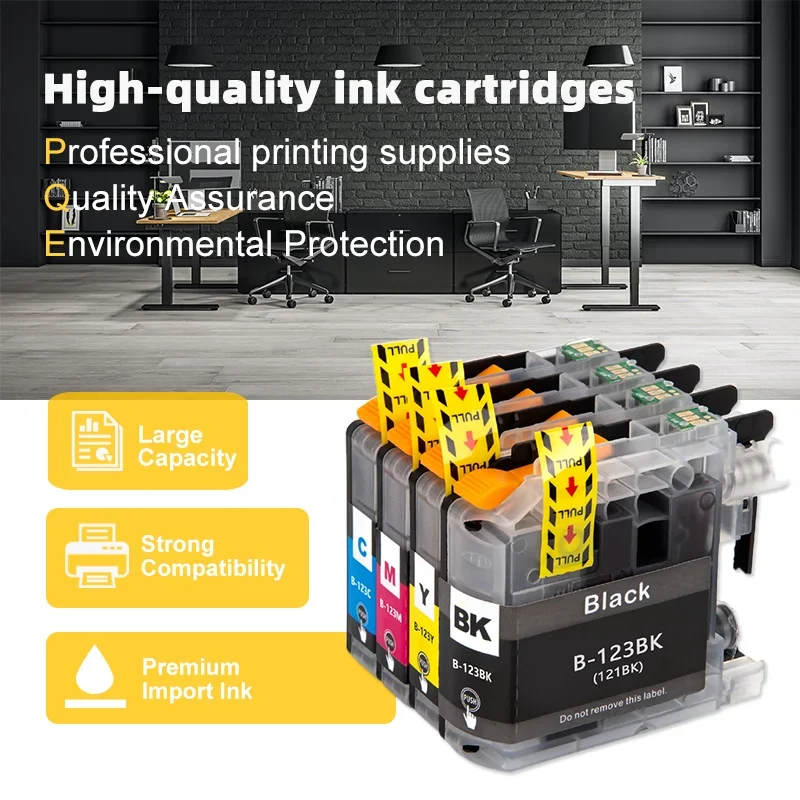 NIEUWE Compatibele inktcartridges voor Brother LC123 MFC J4410DW J4510DW J870DW DCP J4110DW J132W J152W J552DW printer LC123 XL