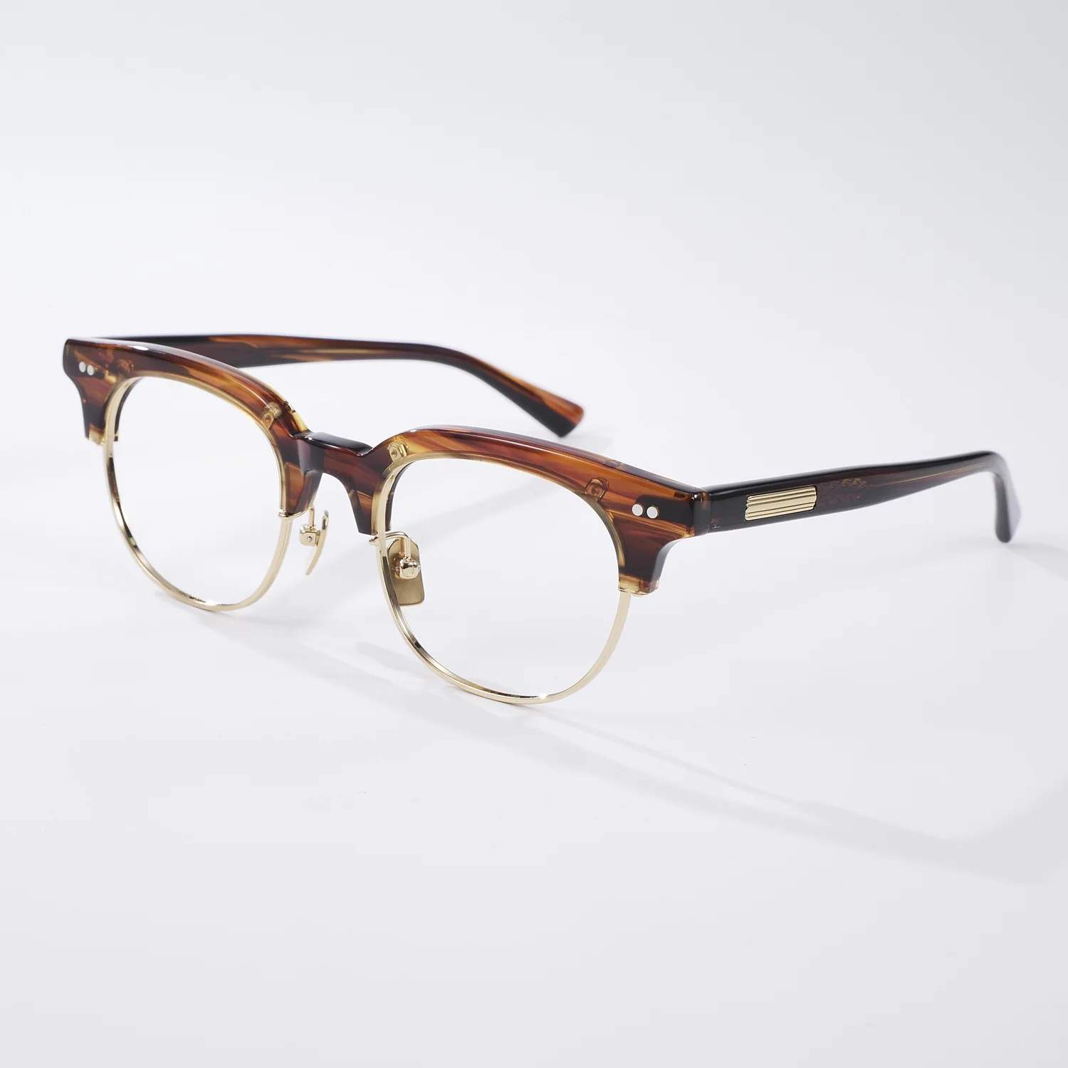 

Высококачественная полуоправа из титана, деловая оправа для очков, мужские очки для чтения при близорукости, женские оптические очки по рецепту на заказ