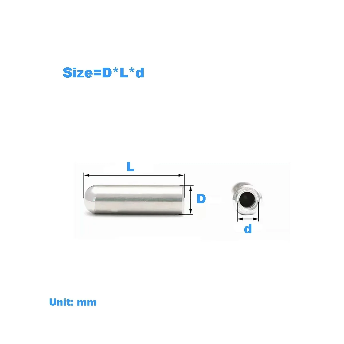 

304 Stainless Steel Round Head Guide Pillar Cylindrical Pin / Internal Thread Perforated Pin/ Locating Pin M3M4M5M6M10