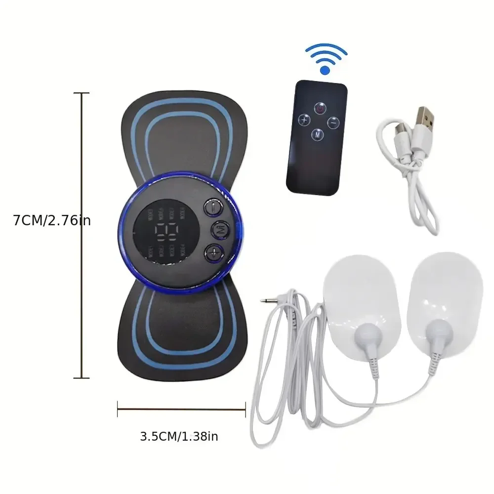 Rechargeable Neck Massager with Remote Control EMS Low Frequency Pulse Massager for Muscle Relaxation Relief The Pain 8 Modes