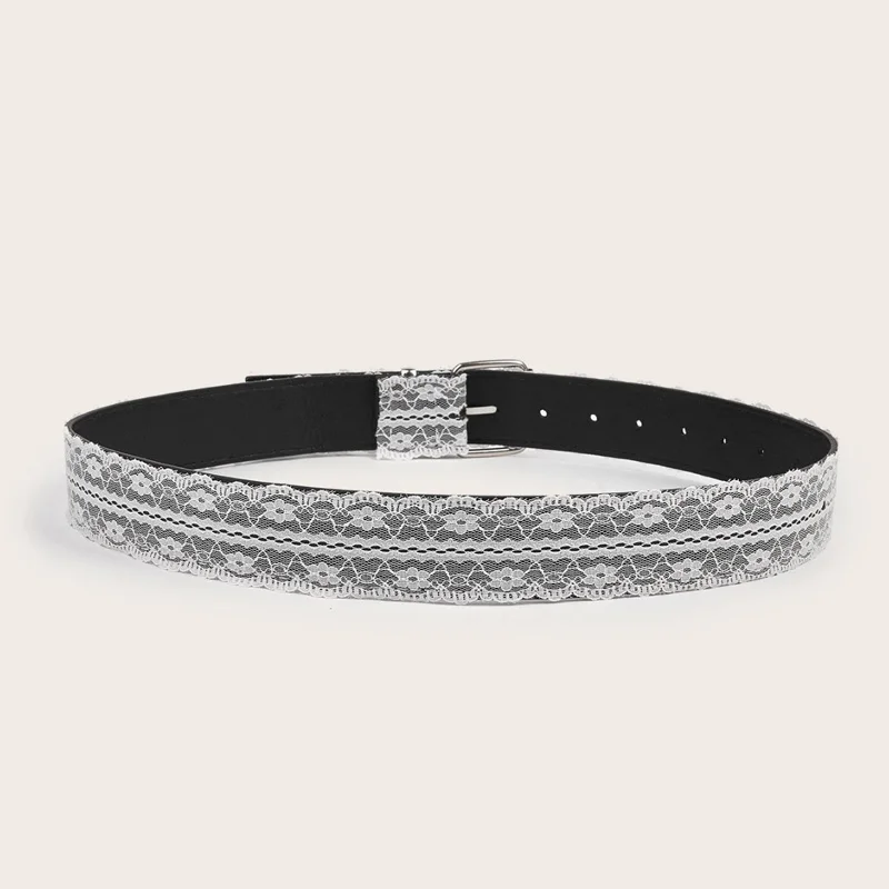 الكورية Y2k الدانتيل زنار الإناث الأزهار حزام خصر أنيق للنساء 3.8 سنتيمتر فستان واسع حزام البنطال الجينز الفتيات حار