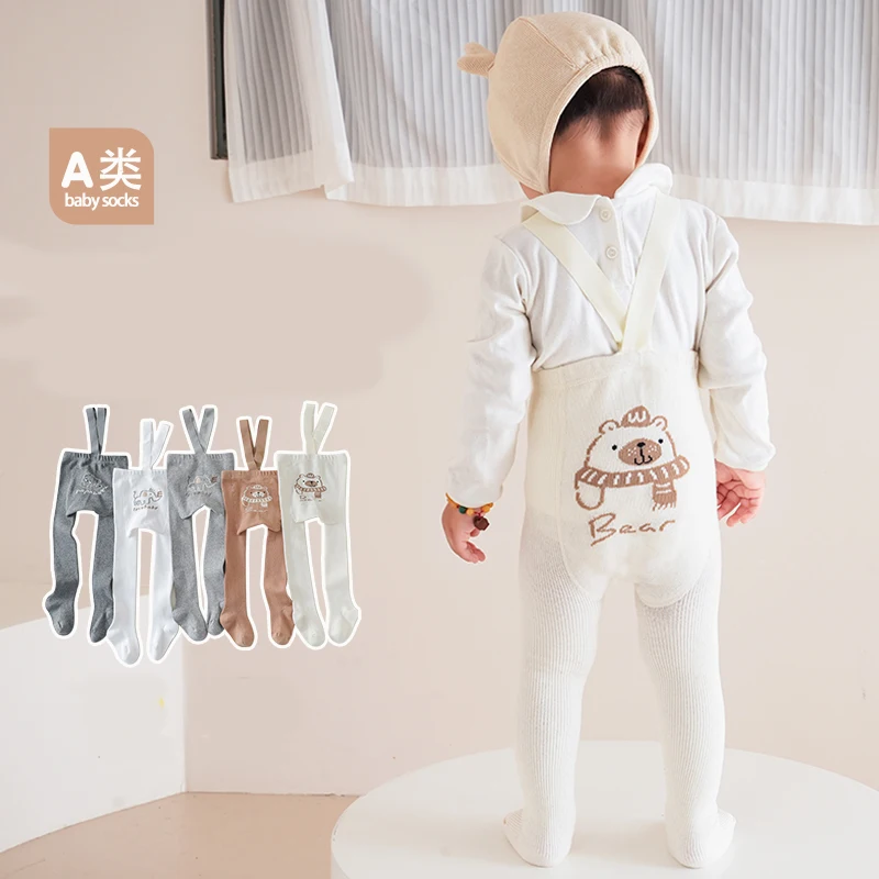 

Колготки с подтяжками для девочек и мальчиков, детские колготки, носки для новорожденных, штаны, липкие леггинсы, чулки, детские аксессуары