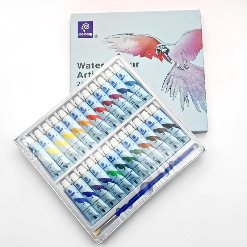 12 Farben / 24 Farben / 5ml / 12ml Tube Aquarellfarben-Set für Anfänger Graffiti Aquarellfarben