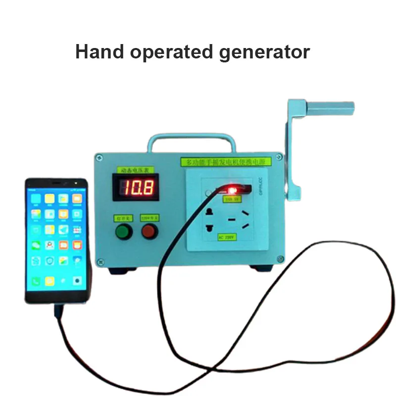 High Power Hand Crank Emergency Dynamotor USB Charging Generator Outdoor Camping Survival Power Bank