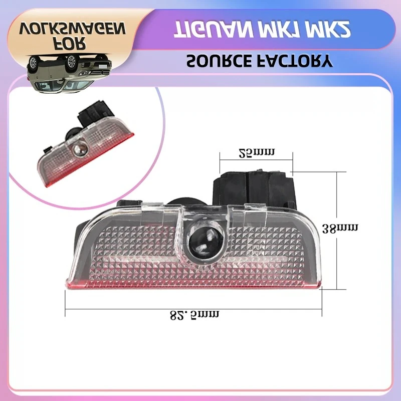 

Для VW VOLKSWAGEN 2026, новые популярные антенны, светодиодные двери автомобиля, проектор с логотипом призрачного теневого света, аксессуары для VW Tiguan MK1 MK2