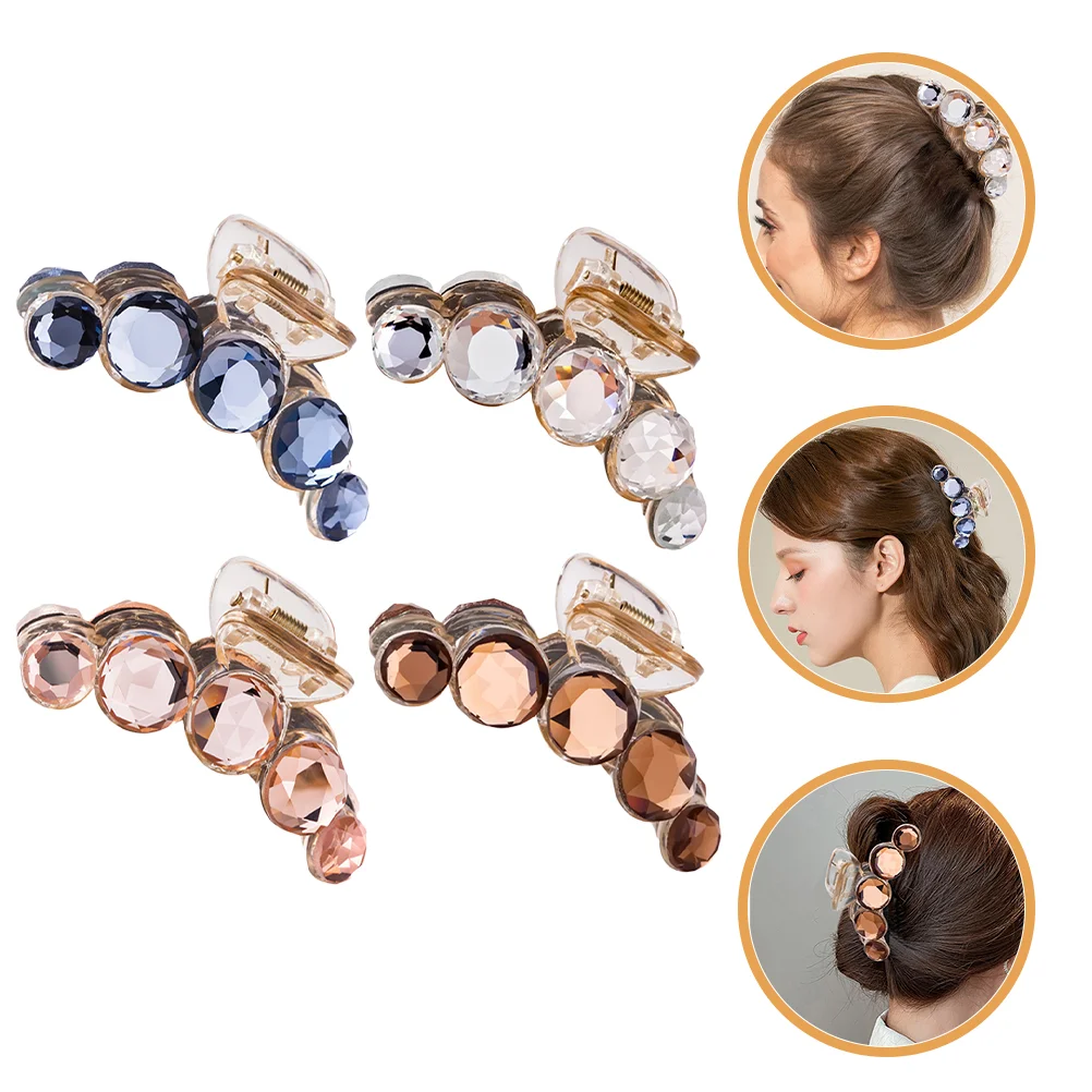 

4 Pcs Hair Pins Jaw Clip Girls Japanese and Korean Simple Ponytail Miss Clips Catch