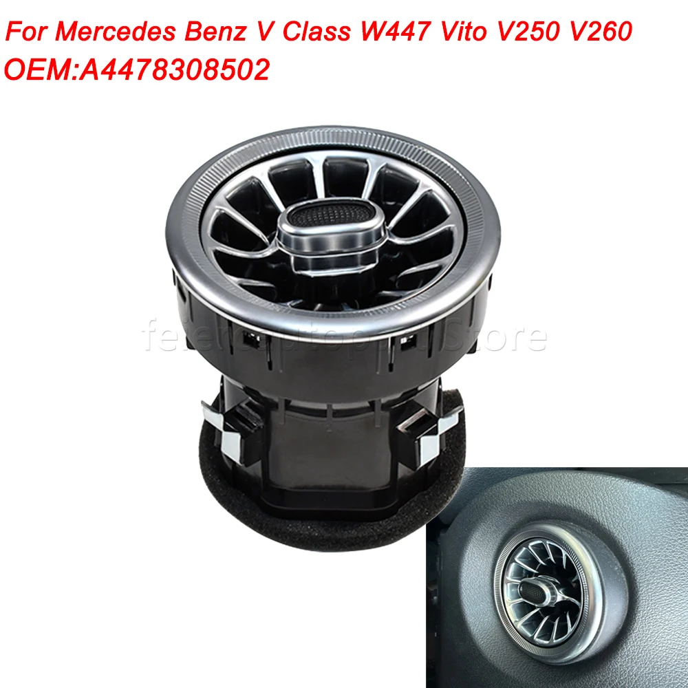 

Передняя внутренняя приборная панель, выпуск воздуха кондиционера, турбокондиционер, вентиляционное отверстие для Mercedes Benz V Class W447 Vito A 4478308502