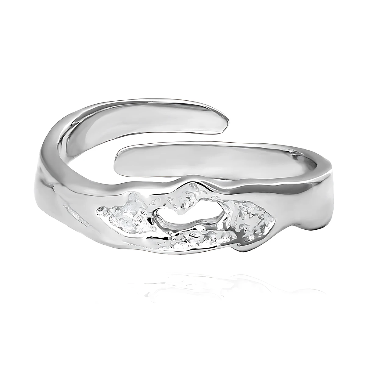 

Original, Unique, Premium Jewelry: Simple Yet Versatile Broken Prata 925 Silver Ring for Women, Perfect for Everyday Wear
