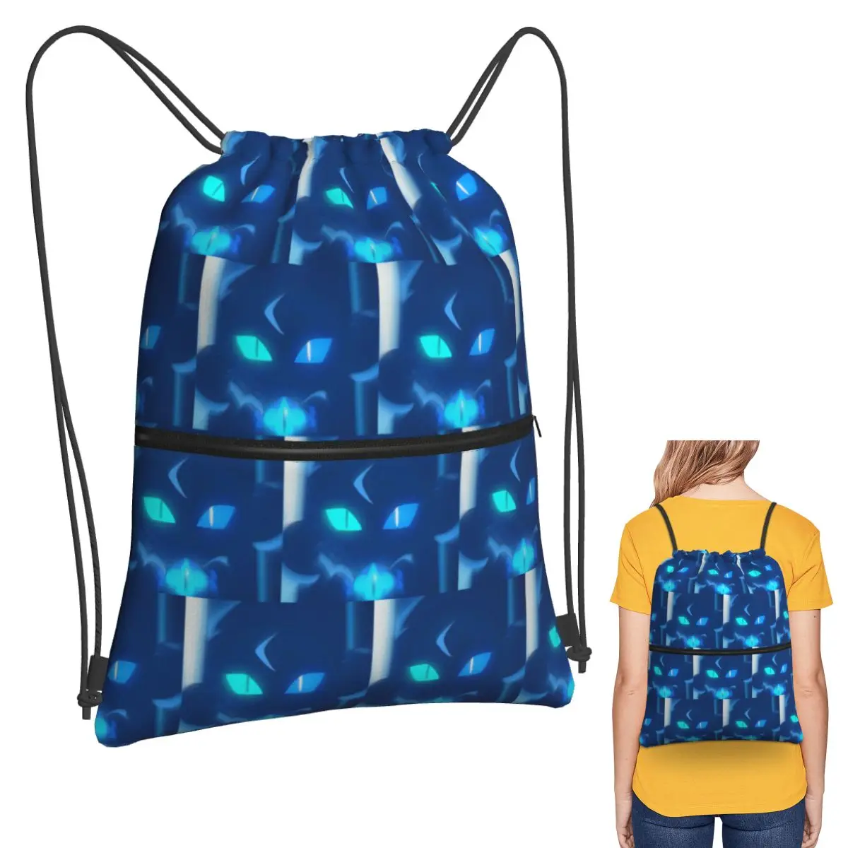 

Shadow Milk Cookie Run Kingdom Cute Cartoon Anime Backpacks Portable Drawstring Bags Shoes Bag Book Bags for Travel School